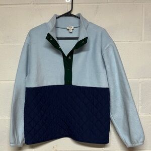 J. Crew Light Blue and Navy Pullover